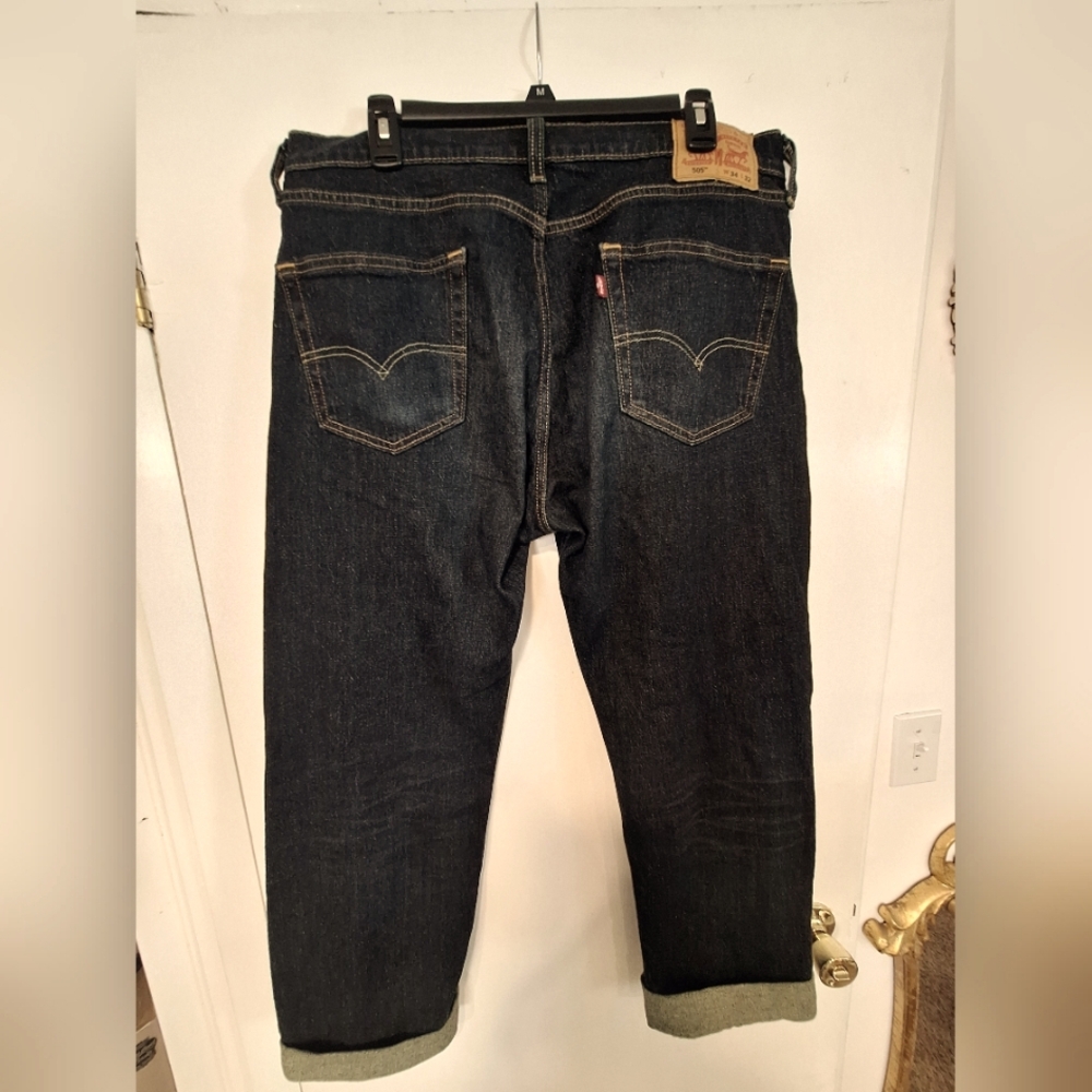 Levi Strauss 505 Vintage Dark Wash Jeans, W 34 L 32